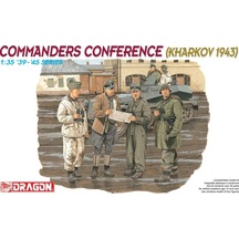 Dragon 6144 1/35 Ölçek, 4 Adet Tank Komutanı Toplantısı Kharkow 1943 Figürleri, Plastik Model Kiti-59416
