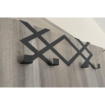 Metal Siyah Desenli Amerikan Kapı Arkası Askılık Organizer Askılık Ve Desenli Banyo Kapı Arkası