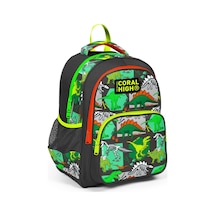 Coral High Siyah Yeşil Dinazor İlkokul Okul Sırt Çantası - Erkek Çocuk