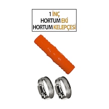 1 İnç Hortum Bağlantı Eki 2 Adet Kelepçe