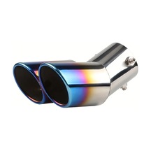 Elmpaly Kavisli Eğimli Ağız Kırmızı Mavi Evrensel Egzoz Redüktörü Modifiye Malzemeleri