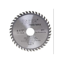 Tct Daire Testere Diski, 115 Mm, 40 Diş, 22.2 Mm Delik Çapı, 1055 Karbon Çelik, Krom Vanadyum Yüzeyli, Parlatılmış Ve Nikel Kaplamalı, Ağaç Ve Sunta İçin, Kesim Bıçağı