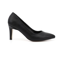 Gönderi R Siyah Sivri Burun İnce Ökçe Topuklu Stiletto Siyah