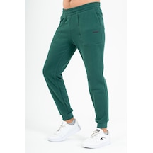 Maraton Sportswear Regular Erkek Ribana Paça Basic Yeşil Eşofman Altı 21815 Yeşil