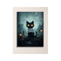 Mumya Kedi Ve Mezarlık Baskılı Metal Tablo Halloween Wall Art Cadılar Bayramı Dekoru Çok Renkli - 909186262 Çok Renkli - 909186262 Çok Renkli