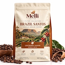 Melli Coffee Brazil Santos Filtre Kahve 500 G Brezilya Single Origin, Dengeli İçim Çekirdek/öğütülmüş Çekirdek Kahve