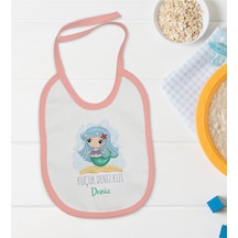 BK Kids Kişiye Özel Pembe Bebek Mama Önlüğü - Model 144 Pembe