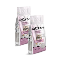 Catbravo Aktif Bebek Pudrası Kokulu Topaklaşan Bentonit Kedi Kumu 2 x 10 L