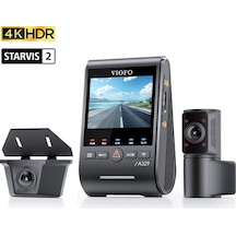 Viofo A329sw 3 Kameralı Ön+iç+arka Dış Su Geçirmez 4k+2k+2k Sony Starvıs 2 Sensör Gps'li Araç Kamerası
