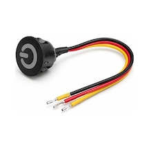 Pm-30799 3v Dc 10mm Gömme Dokunmatik Led Dimmer Kontrolcüsü Switch Buton Siyah