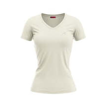 Raru Kadın %100 Pamuk T-Shirt Mulıer Ekru