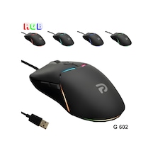 Trio - G602 Rgb Gaming Mouse Usb Kablolu Oyuncu Faresi G602