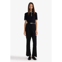Defacto Straight Fit Çift Cepli Normal Bel Düz Paça Pantolon G7024ax25aubk81 Siyah-bk81