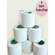 Beyaz Pvc Bant 5cmx25mt 6 Adet Geniş Beyaz İzole Bant