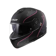 Ls2 Strobe 2 Lux Çene Açılır Motosiklet Kaskı Siyah - Pembe