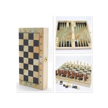 3 Adet Ahşap Kutulu Satranç Ve Tavla Seti Kompakt 30x15 Cm Boyut, Taşınabilir Oyun Takımı, Chess And Backgammon, Wooden Boxed Set