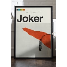 Joker Siyah Ahşap Çerçeveli Poster, Film Duvar Tablosu