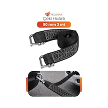 Çeki Halatı 50 Mm 3 Metre Kancalı Araç Çekme Halatı Dayanıklı Oto Çekme Kayışı