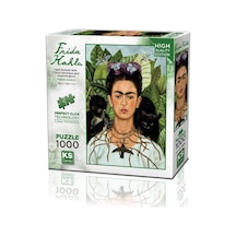 20665 Diken Kolye Ve Sinek Kuşlu Kendi Portresi Frida Kahlo 1000 Parça Puzzle Standart