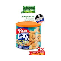 Paşa Kuruyemiş İşlenmiş Kaju Fıstığı Teneke 2 x 150 G