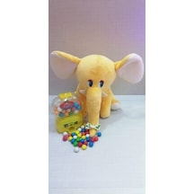 Sevimli Sarı Fil 25 Cm Ve Sarı Jackpot Sakız Makinası