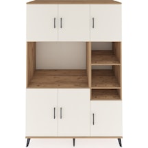 Kronos Dolap 10 Raflı 6 Kapaklı 132x59x195 Çam-aytaşı/çam Çam