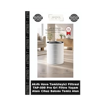 Akıllı Hava Temizleyici Filtresi Tap-500 Pro Gri Filtre Yaşam Alanı Cihaz Bakımı Temiz Alan