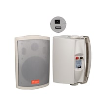 Magicvoice Mv-25 16 Cm 80 Watt Komütatörlü Hat Trafolu Beyaz Sütun Hoparlör 2'li Okul Cami Konferans Salonu Hoparlörü