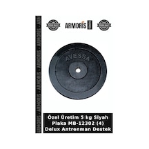 Özel Üretim 5 Kg Siyah Plaka Mb-12302 4 Delux Antrenman Destek