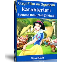 Çizgi Film Ve Oyuncak Karakterleri Boyama Kitap Seti (3 Kitap)