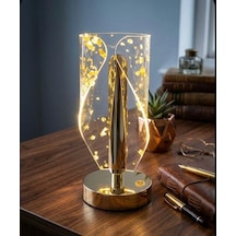 3 Modlu Dekoratif Usb Şarjlı Şık Görünümlü Masa Lambası 22cm Modern Abajur Çok Renkli
