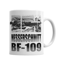 Messerschmitt Bf-109 Kupa Bardak Porselen Karışık