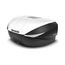 Sh58x White Motosiklet Arka Çanta 3 Kademeli Kapasiteli Beyaz Top Case Motor Çanta Çok Renkli