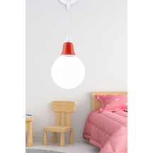 Dede Tekli Colores  Sarkit Avize Kirmizi Seramikli Dekoratif Aydi