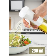Vienev Airfryer Sprey Yağdanlık Cam Şişe - Izgara Fritöz Salata Yağ Püskürtücü Beyaz