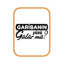 Garibanın Yüzü Gülür Mü Oto Sticker 20x10 Cm Siyah