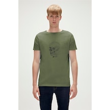 Bad Bear Reborn Soluk Yeşil Erkek Baskılı Tişört Yeşil