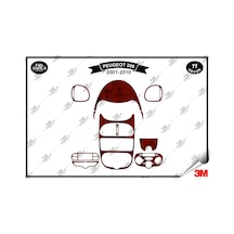 Peugeot 206 2001-2010 Torpido Konsol Trim Göğüs Maun Kaplama Set 11 Parça Maun Renk