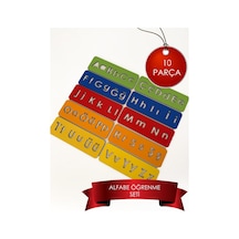 Çocuk Montessori - Alfabe Öğrenme Seti - 5 Renkli El Kası Geliştirme 10 Parça