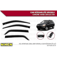 Niken Kia Sportage 2006-2009 Kromlu Cam Rüzgarlığı 4 Lü
