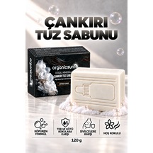 Organicsun Çankırı Tuz Sabunu 120 Gr Köpüren Formül - Zengin Doğal Mineralli Kaya Tuzu Sabunu