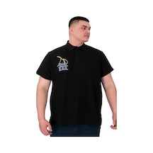 Mode Xl Büyük Beden Erkek T-shirt Polo Sail U25301 Siyah Siyah