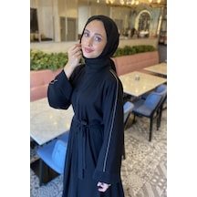 Nazzain Omuzu Taşlı Abaya Çok Renkli