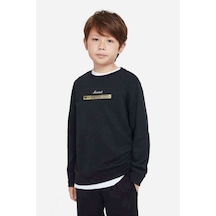 Tshirthane Marshall Joe Satriani Müzik Baskılı Unisex Çocuk Siyah Sweatshirt Siyah