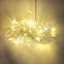 Led Aydınlatma 10 Mt Şeffaf Kablo Ağaç Işığı 100 Ledli Gün Işığı,