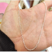 Oriental Kuyumculuk Jewellery Figaro Model 925 Ayar Gümüş Erkek Zinciri Kolye Gümüş