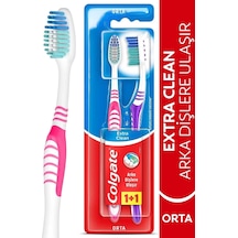 Colgate Extra Clean Dil Temizleyicili Arka Dişlere Uzanan Diş Fırçası Orta 2'li Colgate Extra Clean Dil Temizleyicili Arka Dişlere Uzanan Diş Fırçası Orta 2'li