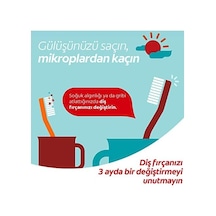 Üçlü Etki Dil Temizleyicili Arka Dişlere Uzanan Orta Diş Fırçası 000 Açık Krem