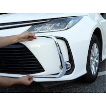 Toyota Corolla Uyumlu 2019-2021 Ön Sis Kaşı Krom