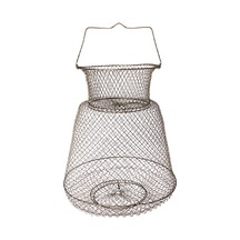 Kosona Çinko Kaplı Demir Tel Balık Kovası - 38x60 Cm Boyutlu, Kurutmak İçin Sallanabilir, Balık Ve Somon İçin İdeal